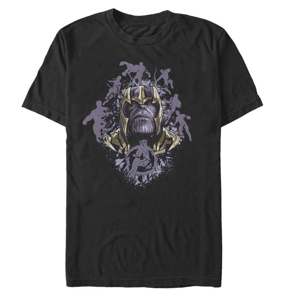 Men's Marvel Avengers: Endgame Thanos Inkblot Frame Graphic Tee Black Medium