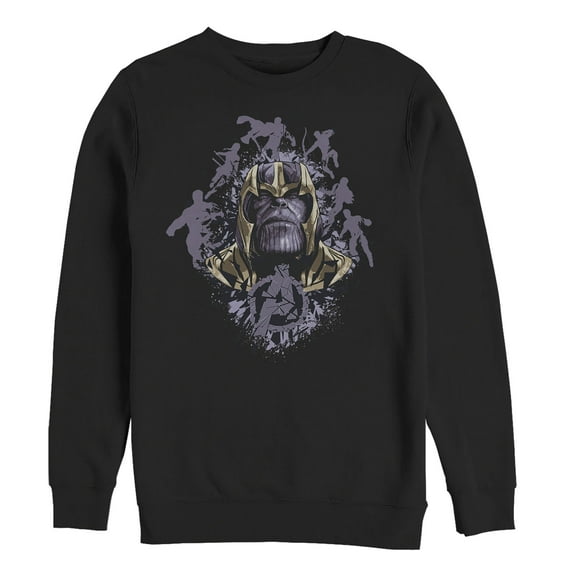 Men's Marvel Avengers: Endgame Thanos Inkblot Frame  Sweatshirt Black Large