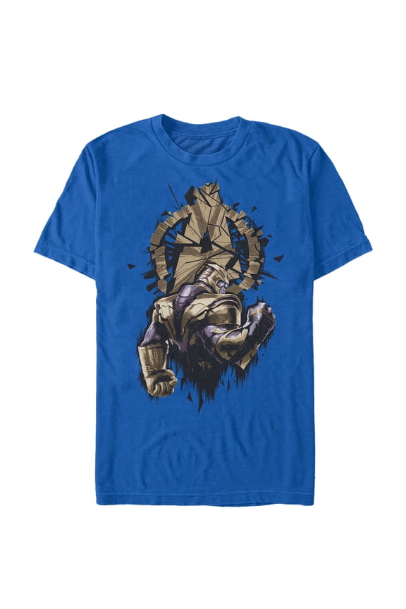 Men's Marvel Avengers: Endgame Thanos Shatter Graphic Tee Royal Blue X Large