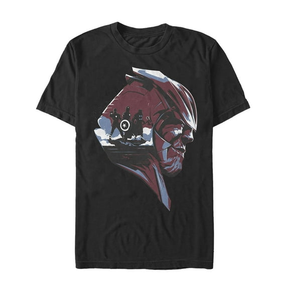 Men's Marvel Avengers: Endgame Thanos Silhouette  Graphic Tee Black Small