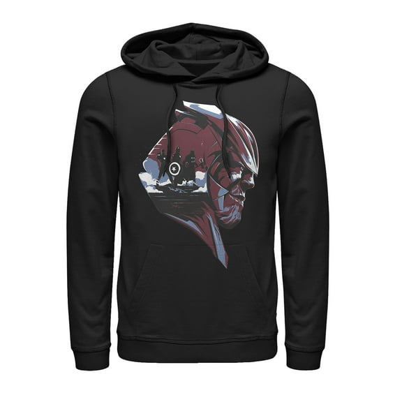 Men's Marvel Avengers: Endgame Thanos Silhouette  Pull Over Hoodie Black X Large