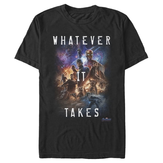 Men's Marvel Avengers: Endgame Whatever It Takes Poster Graphic Tee Black 2X Large