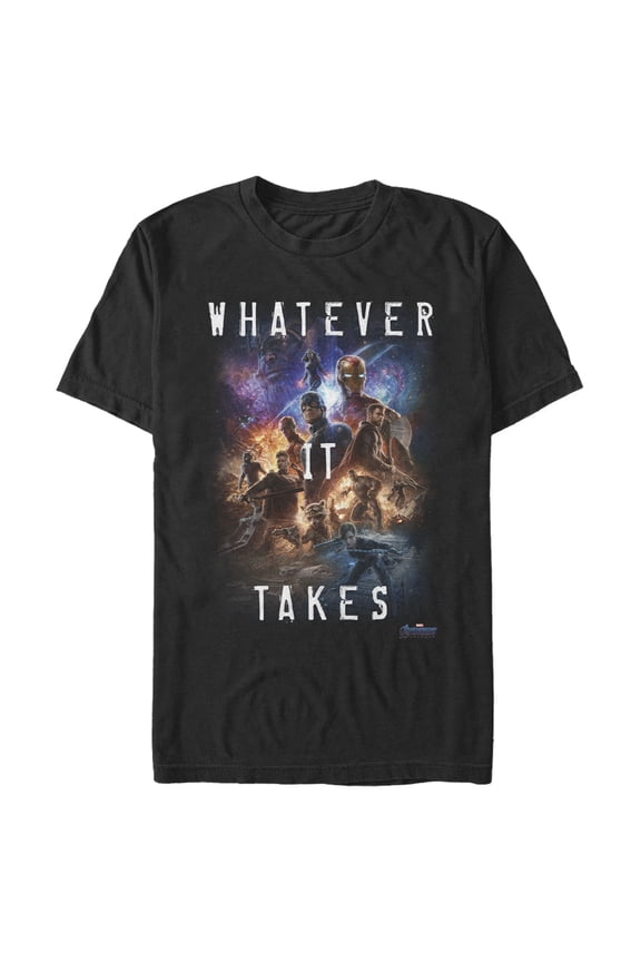 Men's Marvel Avengers: Endgame Whatever It Takes Poster Graphic Tee Black Large