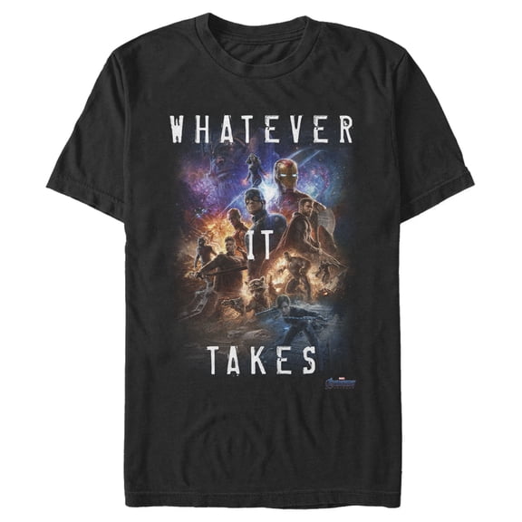 Men's Marvel Avengers: Endgame Whatever It Takes Poster Graphic Tee Black Small
