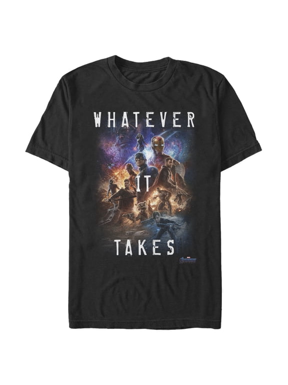 Men's Marvel Avengers: Endgame Whatever It Takes Poster Graphic Tee Black X Large