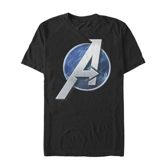 Men's Marvel Avengers Game Classic Logo  Graphic Tee Black X Large