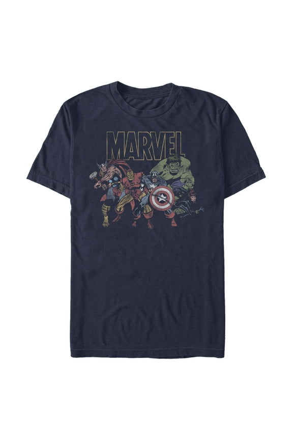 Men's Marvel Distressed Classic Avengers  Graphic T-Shirt