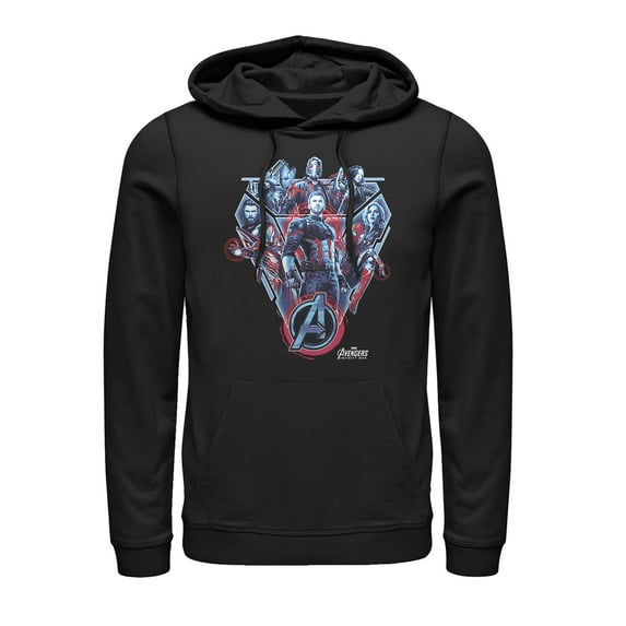 Men's Marvel Avengers: Infinity War Armor Pull Over Hoodie Black X Large