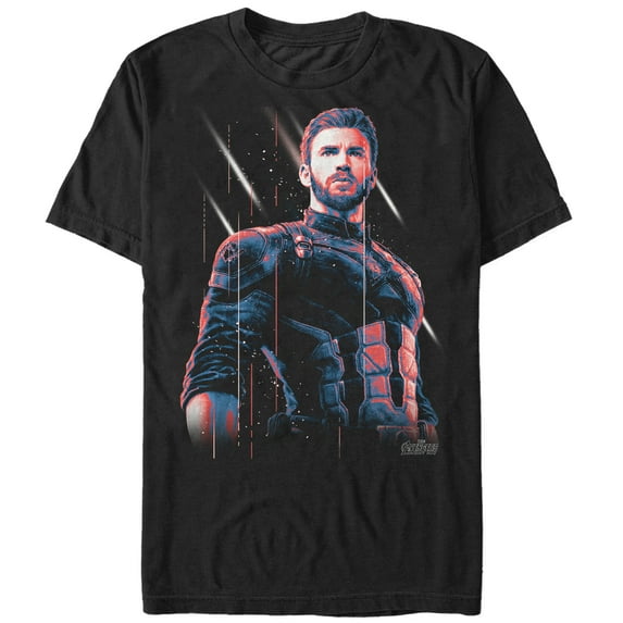 Men's Marvel Avengers: Infinity War Captain America Streak Graphic Tee Black Large