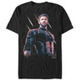 thumbnail image 1 of Men's Marvel Avengers: Infinity War Captain America Streak  Graphic Tee Black X Large, 1 of 4