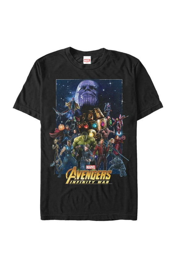 Men's Marvel Avengers: Infinity War Character Collage Graphic Tee Black 5X Large