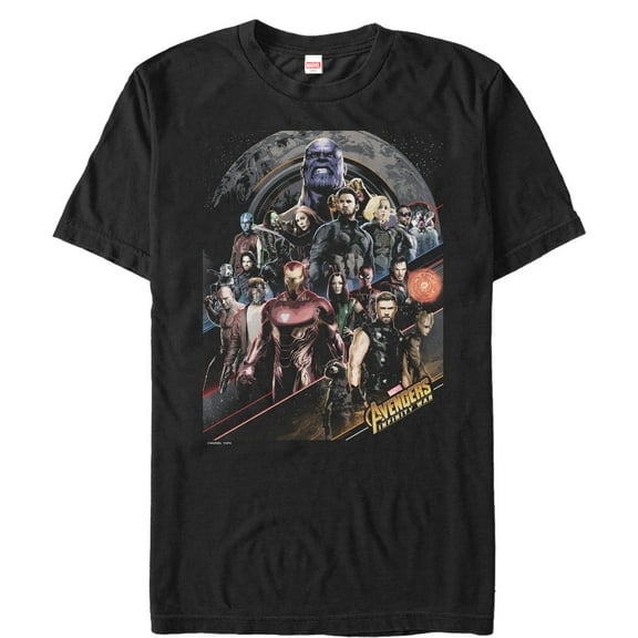 Men's Marvel Avengers: Infinity War Character Scene  Graphic Tee Black Small