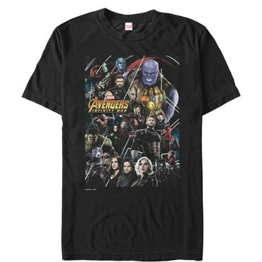 Men's Marvel Avengers: Infinity War Character View  Graphic Tee Black X Large
