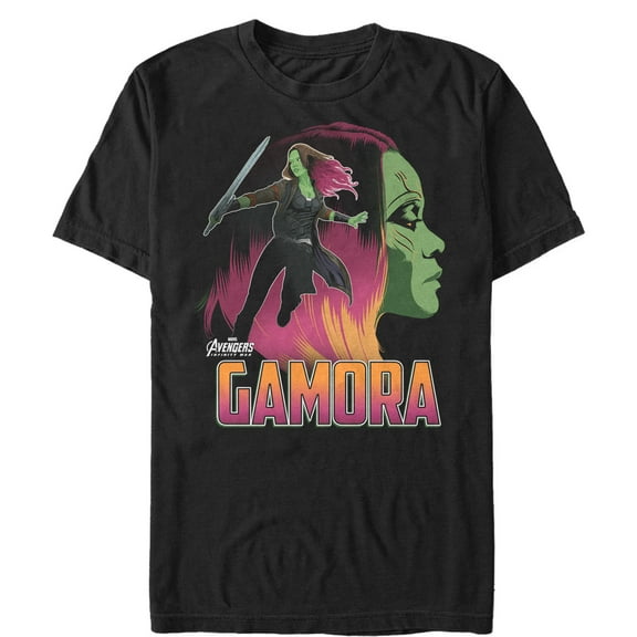 Men's Marvel Avengers: Infinity War Gamora Portrait  Graphic Tee Black Medium