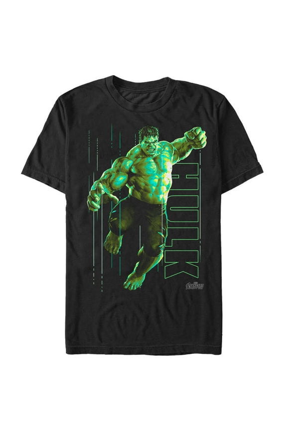 Men's Marvel Avengers: Infinity War Hulk Portrait Graphic Tee Black 3X Large