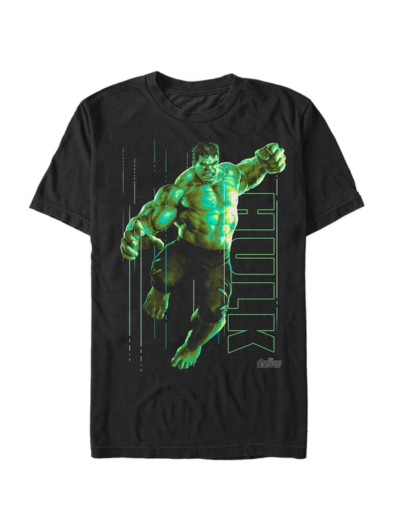 Men's Marvel Avengers: Infinity War Hulk Portrait Graphic Tee Black 4X Large