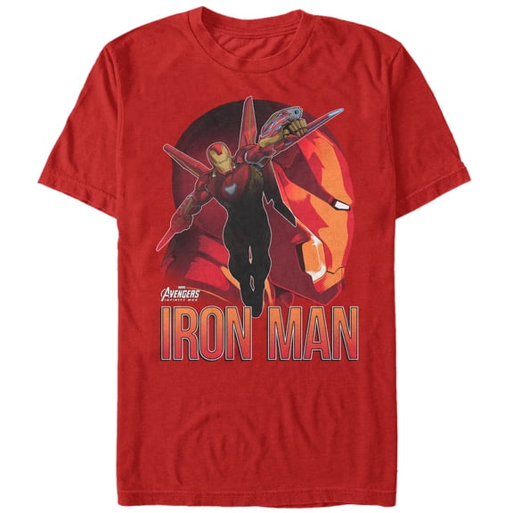 Men's Marvel Avengers: Infinity War Iron Man View Graphic Tee Red Large