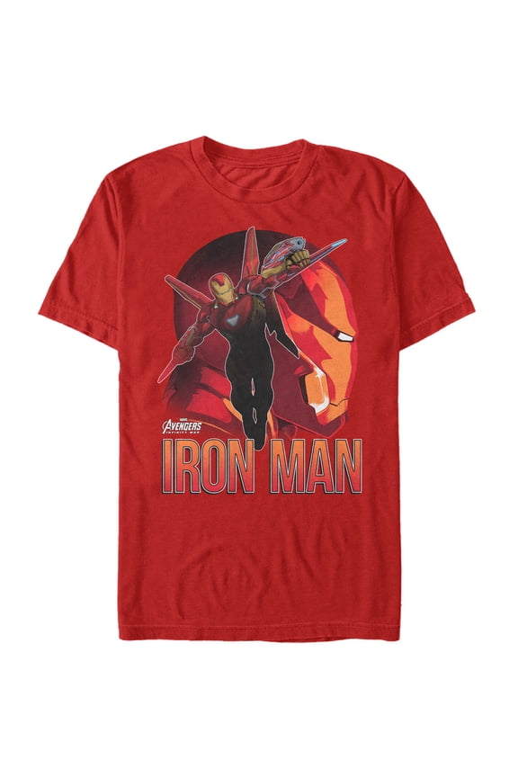 Men's Marvel Avengers: Infinity War Iron Man View Graphic Tee Red Medium