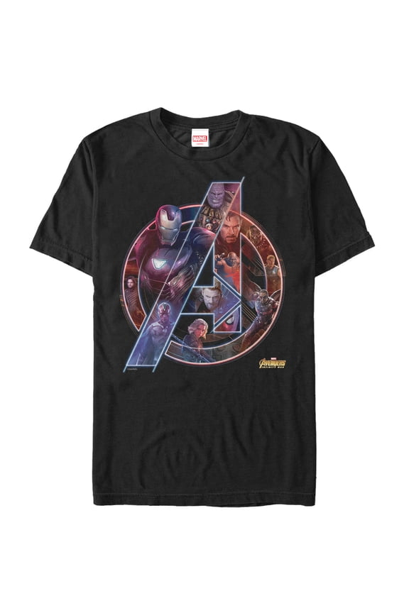 Men's Marvel Avengers: Infinity War Logo Graphic Tee Black Medium