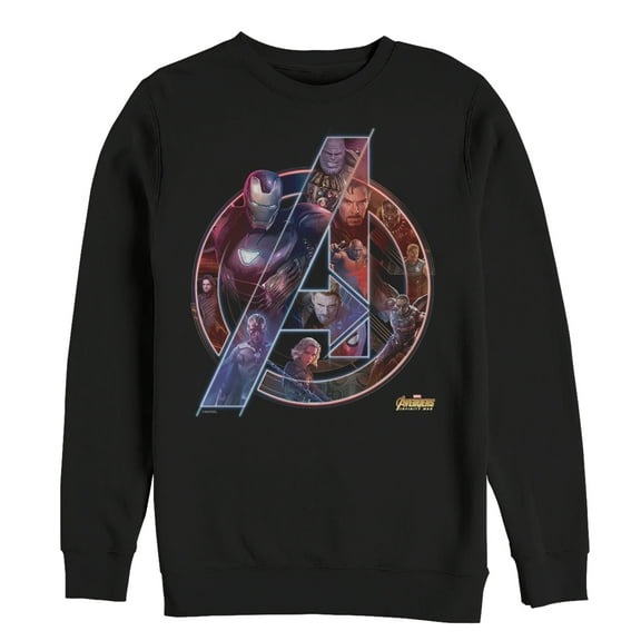Men's Marvel Avengers: Infinity War Logo  Sweatshirt Black 2X Large