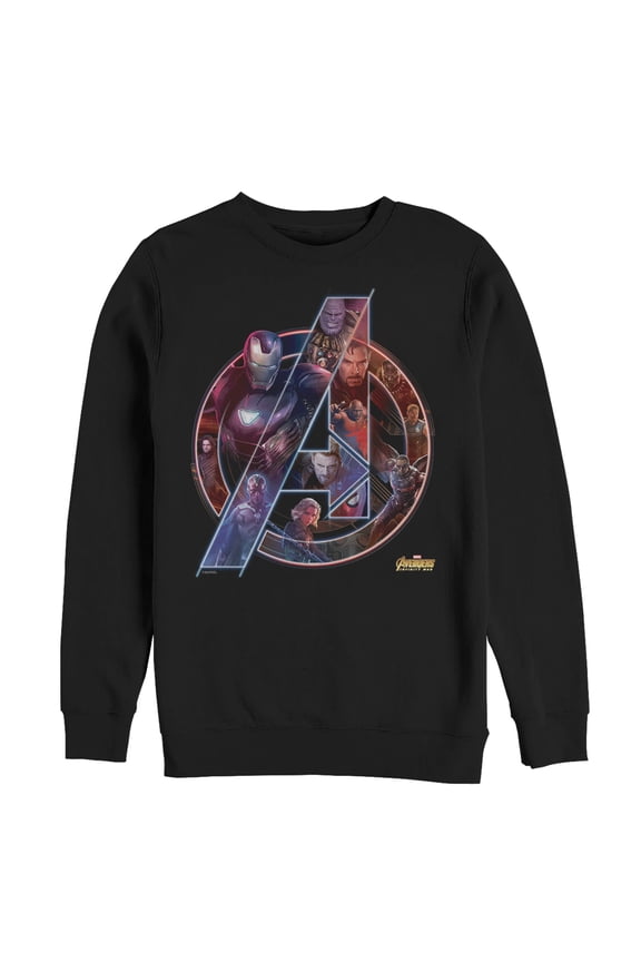 Men's Marvel Avengers: Infinity War Logo Sweatshirt Black Medium
