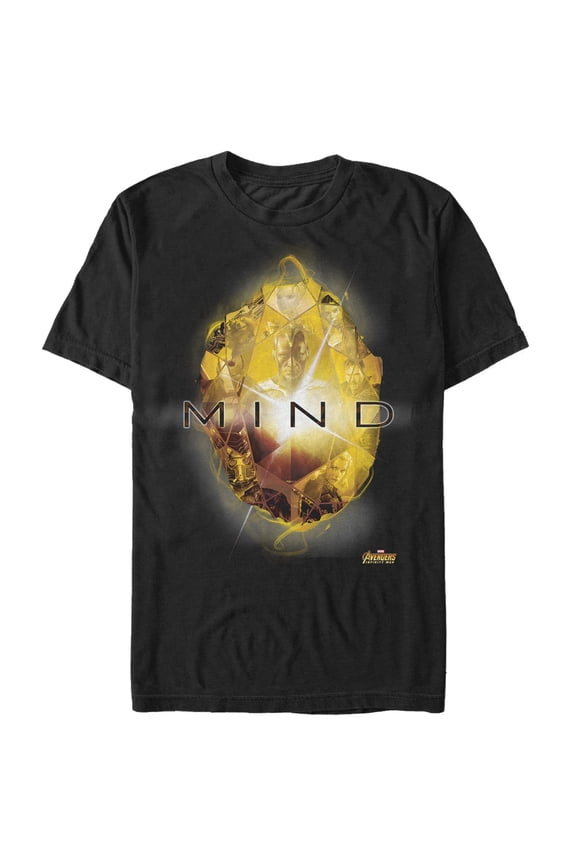 Men's Marvel Avengers: Infinity War Mind Stone Graphic Tee Black Large