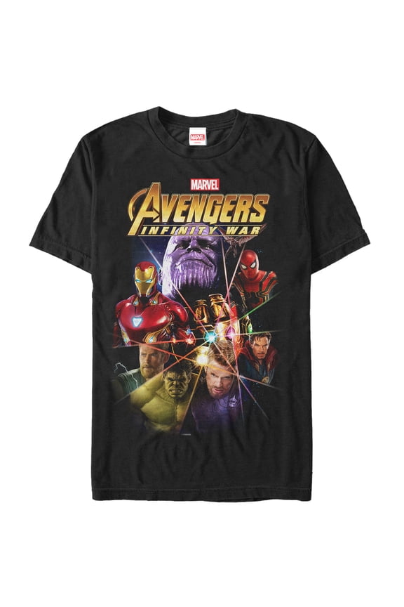 Men's Marvel Avengers: Infinity War Prism  Graphic Tee Black 2X Large