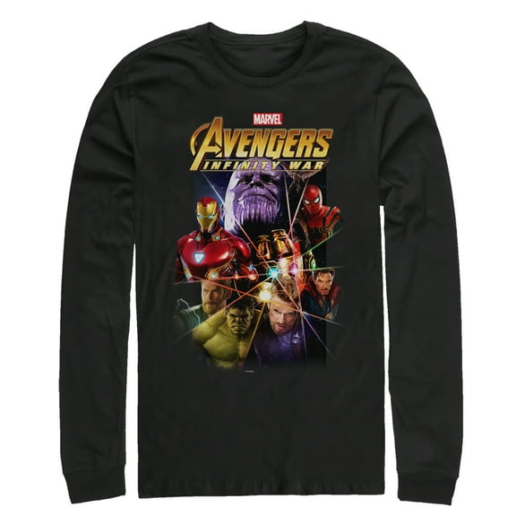 Men's Marvel Avengers: Infinity War Prism  Long Sleeve Shirt Black 2X Large