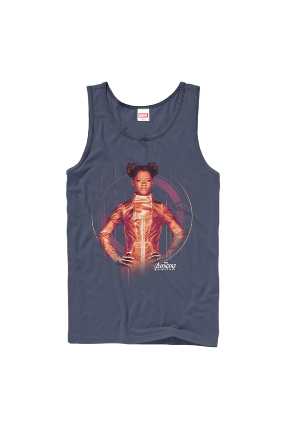 Men's Marvel Avengers: Infinity War Shuri Tech Tank Top Navy Blue Small