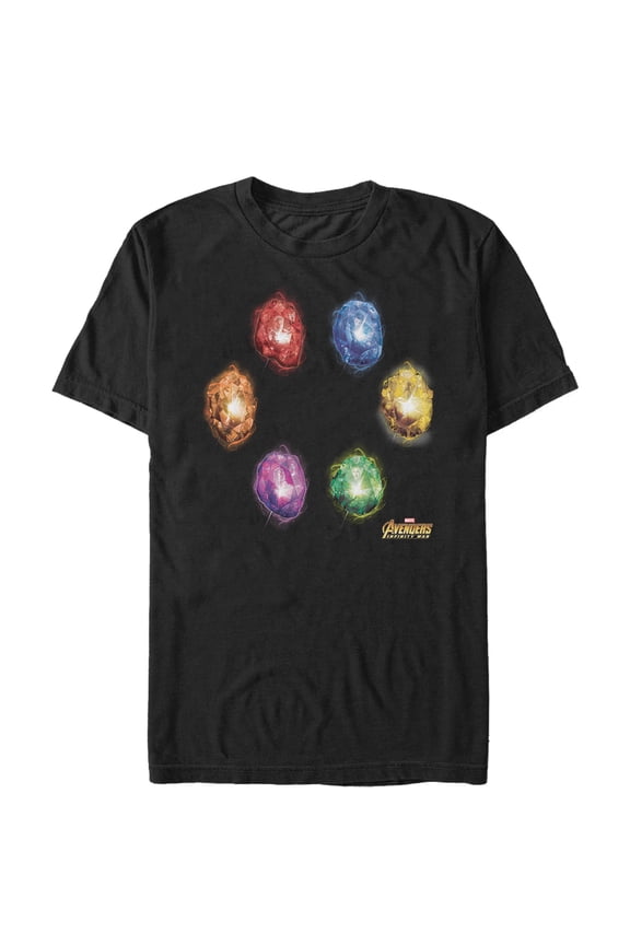 Men's Marvel Avengers: Infinity War Six Infinity Stones Graphic Tee Black Small