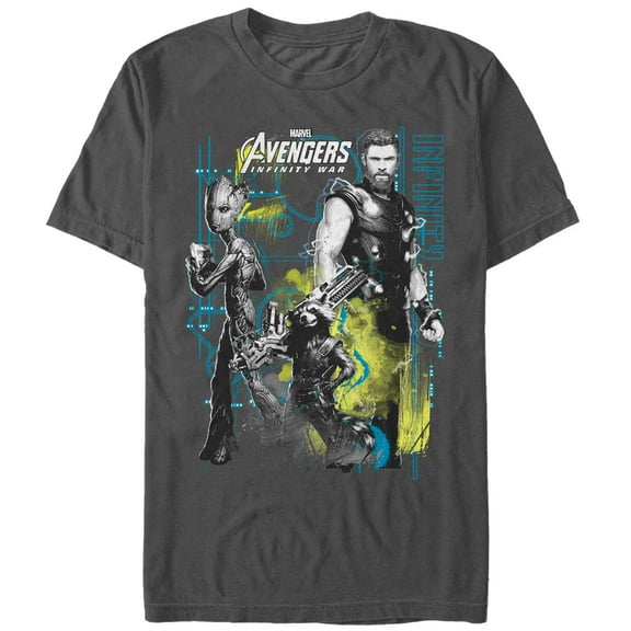 Men's Marvel Avengers: Infinity War Space Crew Graphic Tee Charcoal 2X Large