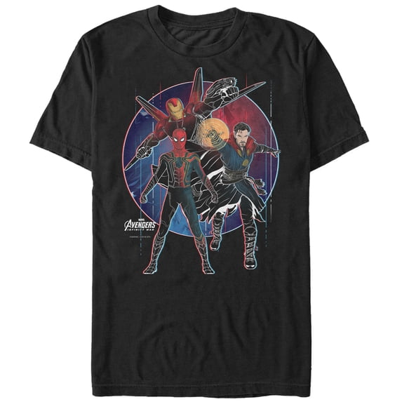 Men's Marvel Avengers: Infinity War Spider-Man Circle Graphic Tee Black Small