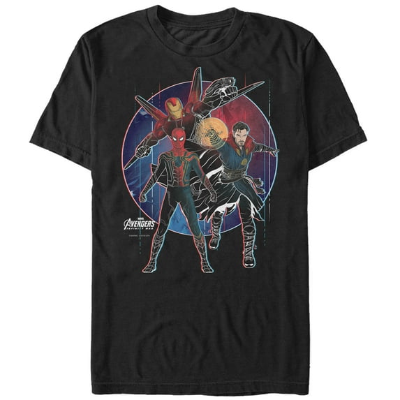 Men's Marvel Avengers: Infinity War Spider-Man Circle Graphic Tee Black X Large