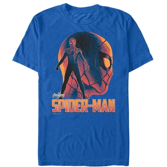 Men's Marvel Avengers: Infinity War Spider-Man View Graphic Tee Royal Blue Large