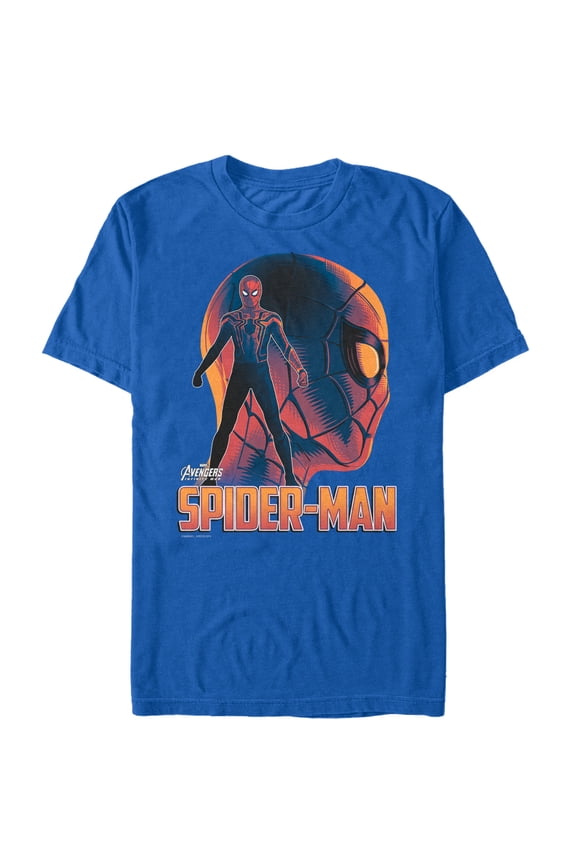 Men's Marvel Avengers: Infinity War Spider-Man View Graphic Tee Royal Blue Medium