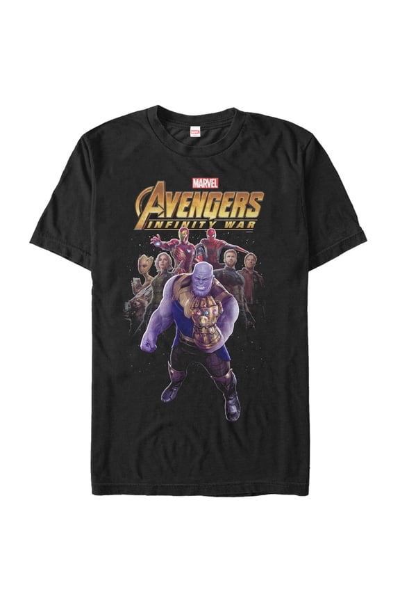 marvel men's avengers: infinity war thanos entourage t-shirt
