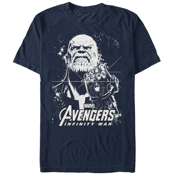 Men's Marvel Avengers: Infinity War Thanos Fist  Graphic Tee Navy Blue X Large