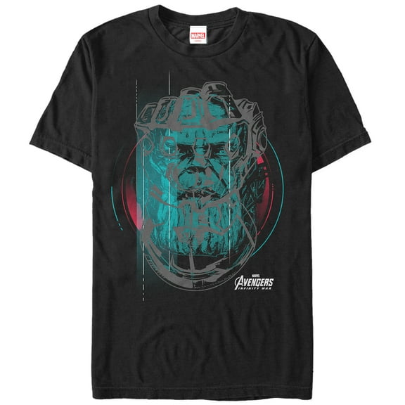 Men's Marvel Avengers: Infinity War Thanos Frame  Graphic Tee Black 3X Large