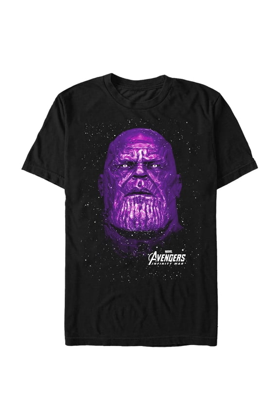 Men's Marvel Avengers: Infinity War Thanos Portrait Graphic Tee Black 2X Large