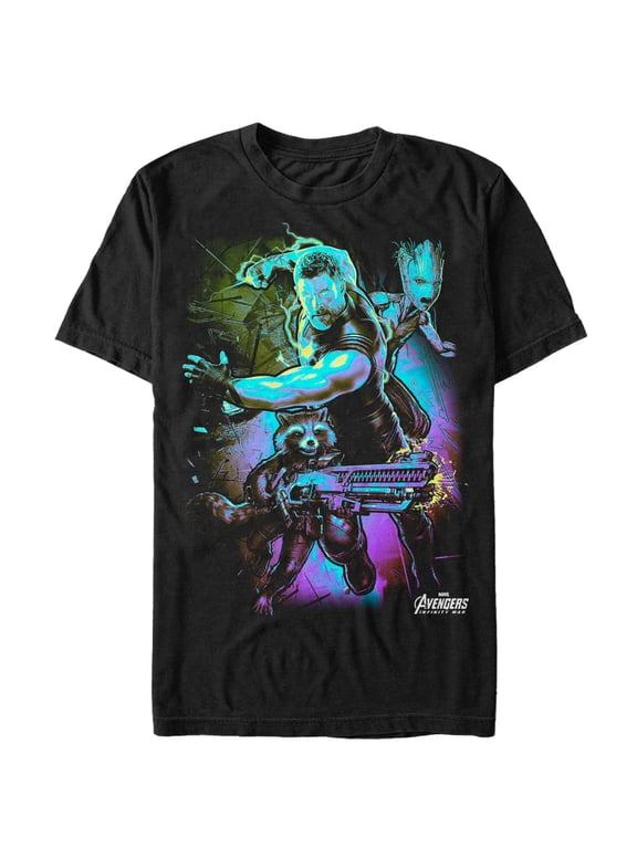 Men's Marvel Avengers: Infinity War Thor Lightning Graphic Tee Black Large