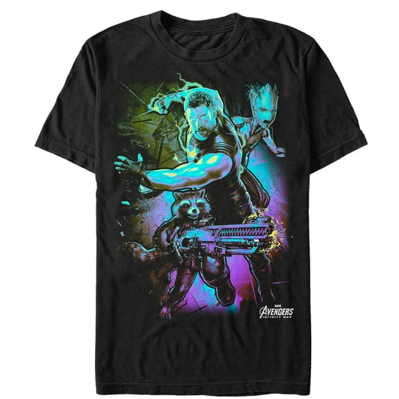 Men's Marvel Avengers: Infinity War Thor Lightning Graphic Tee Black X Large