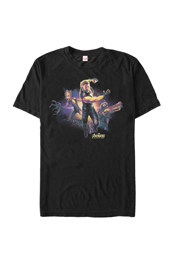 Men's Marvel Avengers: Infinity War Thor Trio Graphic Tee Black Large
