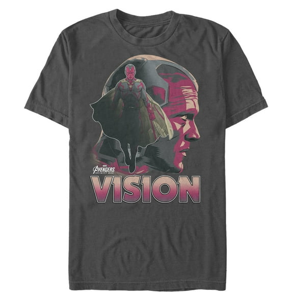 Men's Marvel Avengers: Infinity War Vision Portrait Graphic Tee Charcoal Small