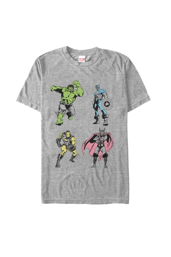 Men's Marvel Avengers Pop Graphic Tee Athletic Heather Small