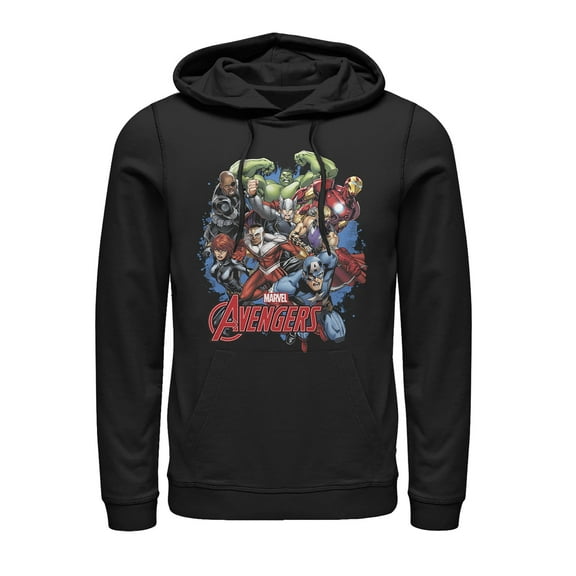 Men's Marvel Avengers  Pull Over Hoodie Black Medium
