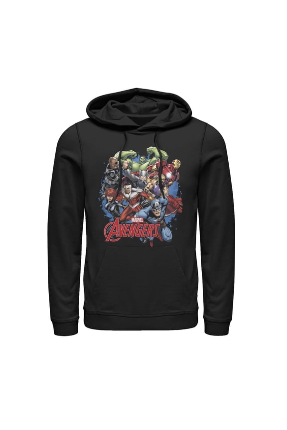 Men's Marvel Avengers  Pull Over Hoodie Black Medium
