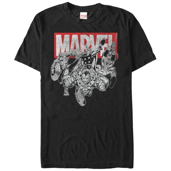 Men's Marvel Avengers Ready  Graphic Tee Black Medium