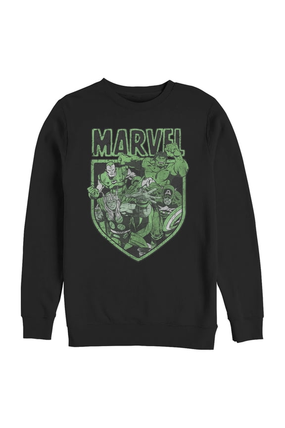 Men's Marvel Avengers Shield Sweatshirt Black Medium