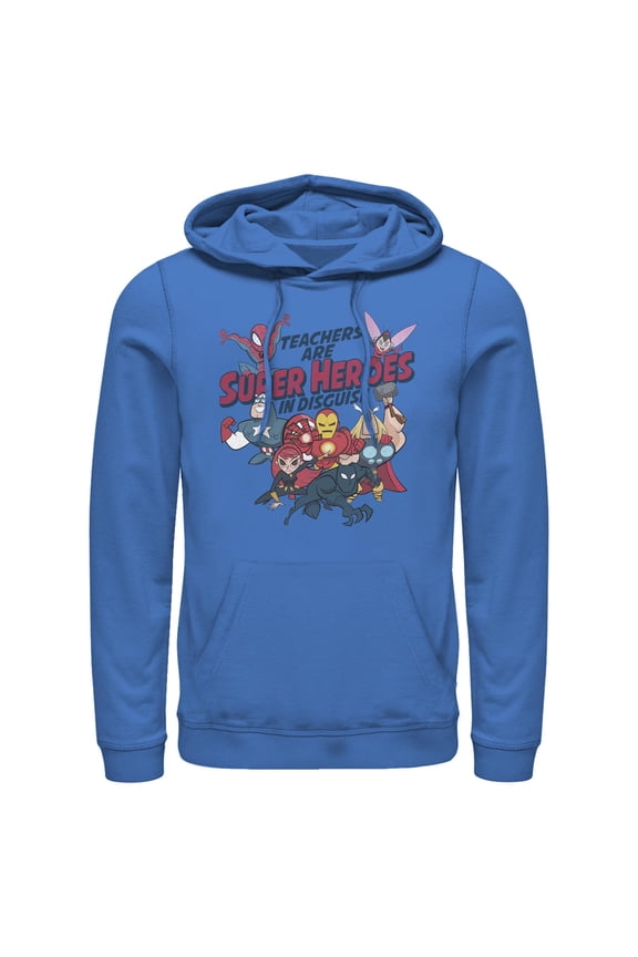 Men's Marvel Avengers Teachers are Super Heroes in Disguise Pull Over Hoodie