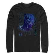 Men's Marvel Black Panther 2018 3D Pattern Long Sleeve Shirt Black Small